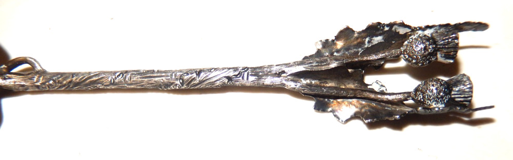 Souvenir grapefruit Spoon Silver Antique Thistle 18.1 g