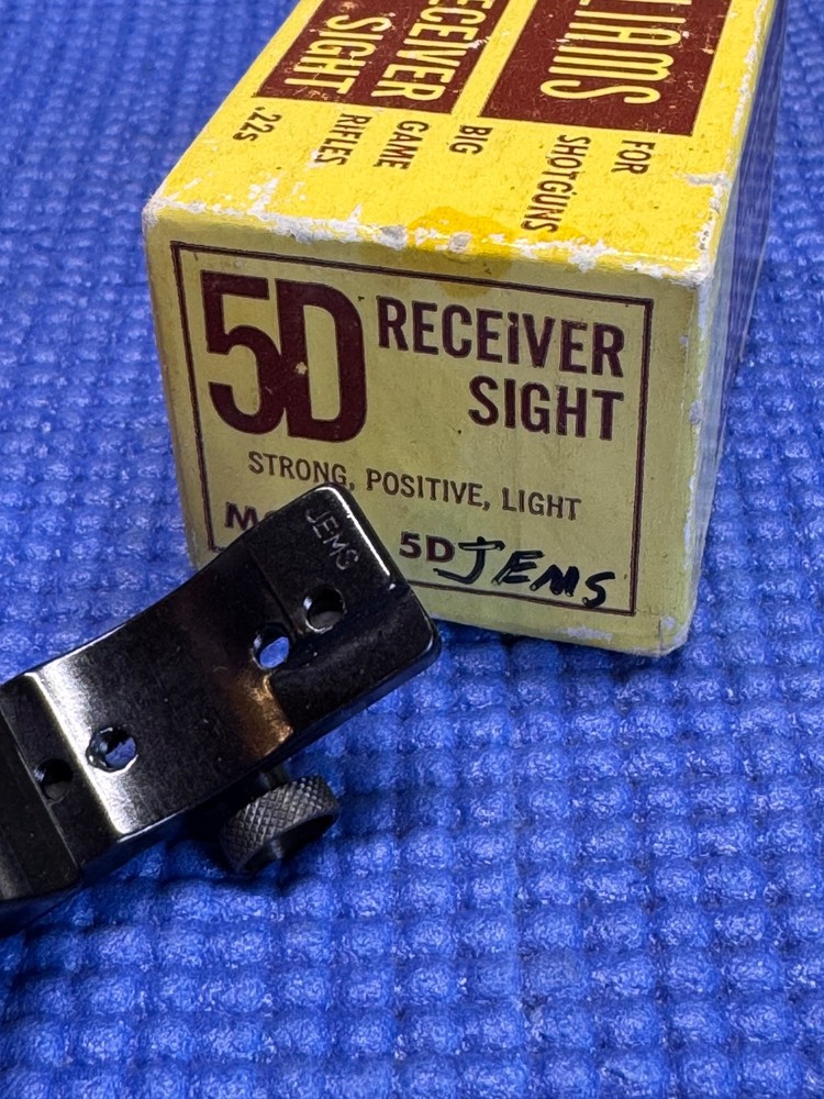Vintage Williams Model 5D JEMS Receiver Peep Sight