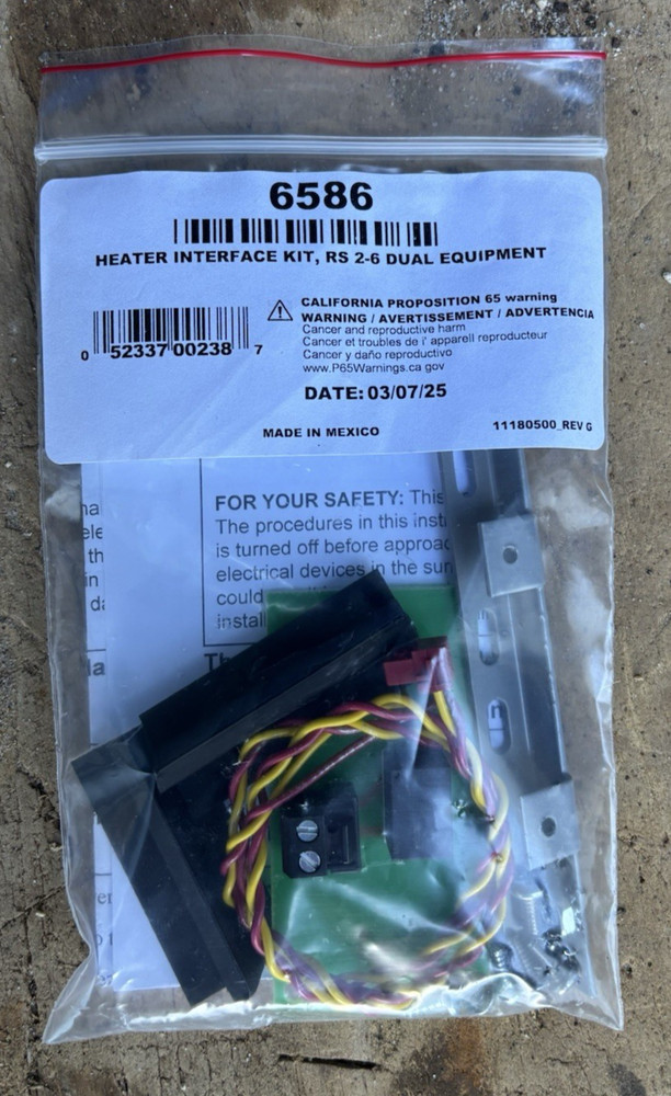 6586 HEATER INTERFACE KIT, RS 2-6 DUAL EQUIPMENT