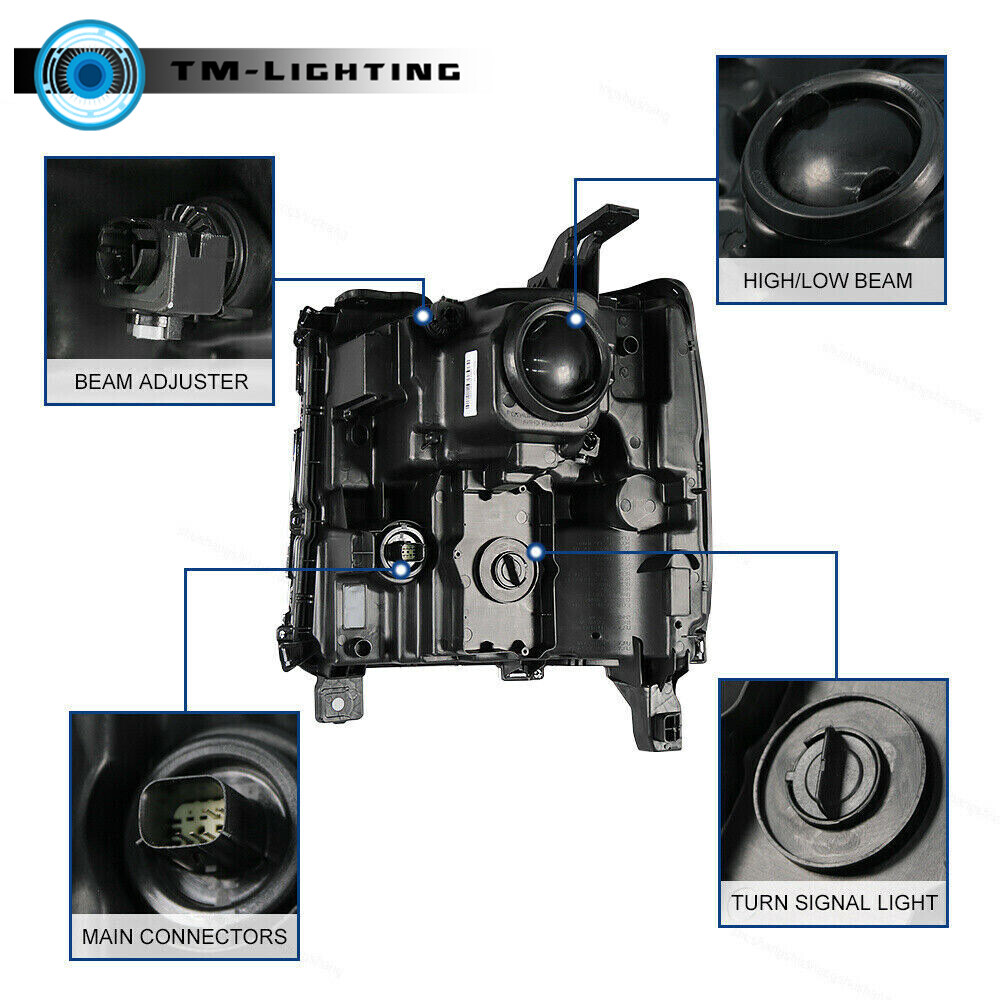 For Chevy Silverado 1500 2016 2017 2018 HID Headlight Headlamp Driver Left Side