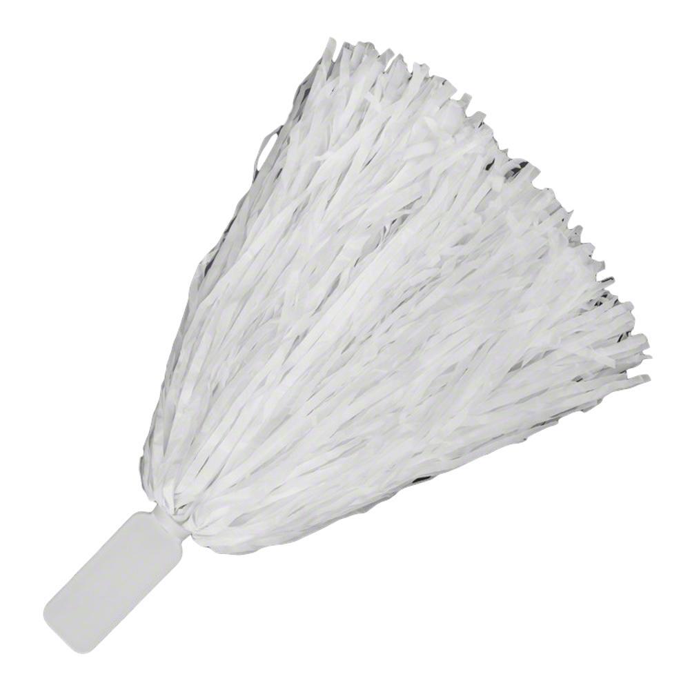 Non Light Up Short Handle Cheer Pom poms White