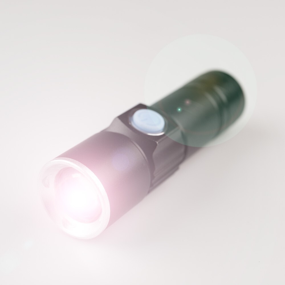 LED Flashlight 3 Light Modes USB Rechargeable Flashlight Pocket Emergency EDC