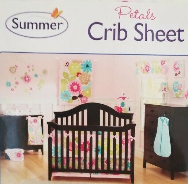 Summer Petals Beautiful Nursery Fitted Crib Sheet NIP