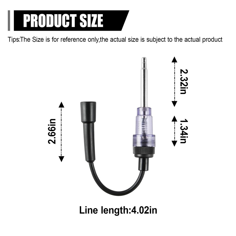 UHANBUT Inline Spark Plug Tester, Straight Boot Small Engine 2PCS, Black