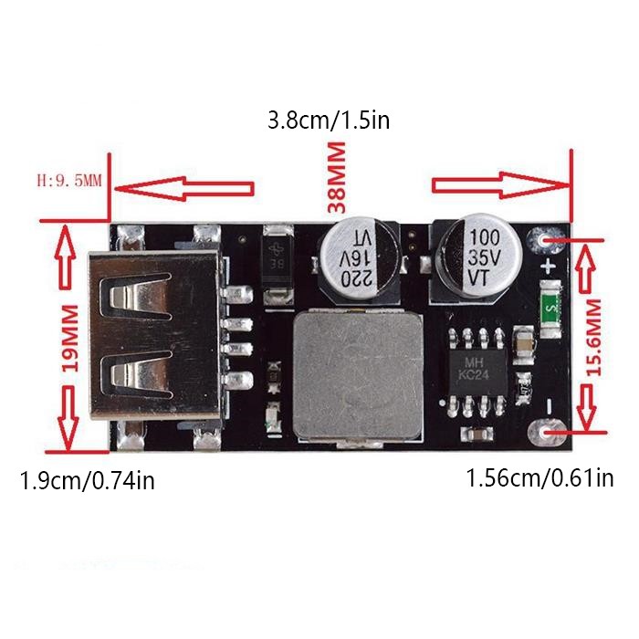 QC2.0 QC3.0 Fast Charge DC Step-Down Module USB Mobile Phone Charging PCB Board