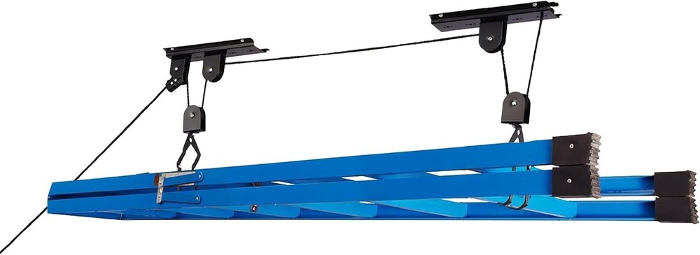 Effortless Ceiling Storage for Bikes & Ladders - 100lb Capacity Hoist System