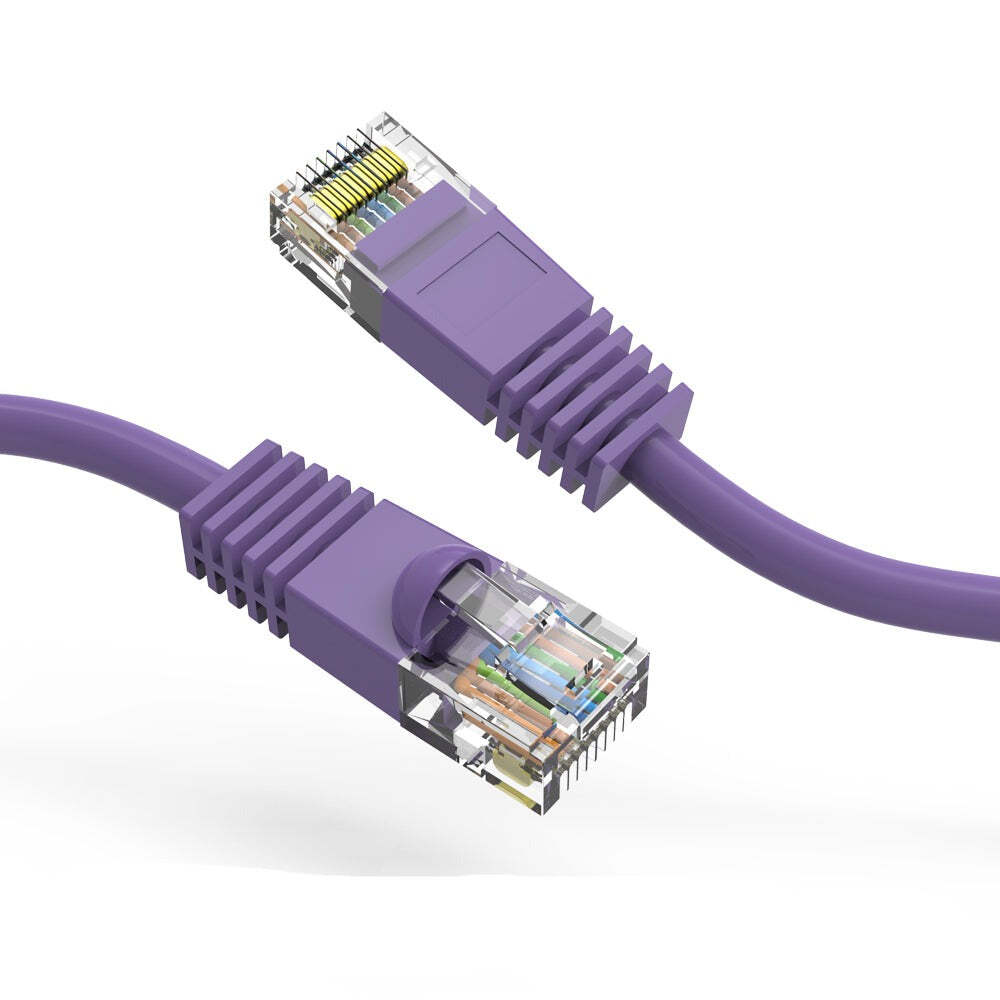 8Ft CAT5E UTP Ethernet Network Booted Cable Purple