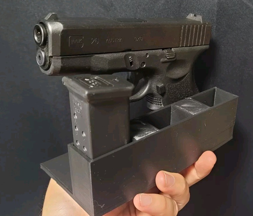 Glock 26 Pistol and Magazine Stand