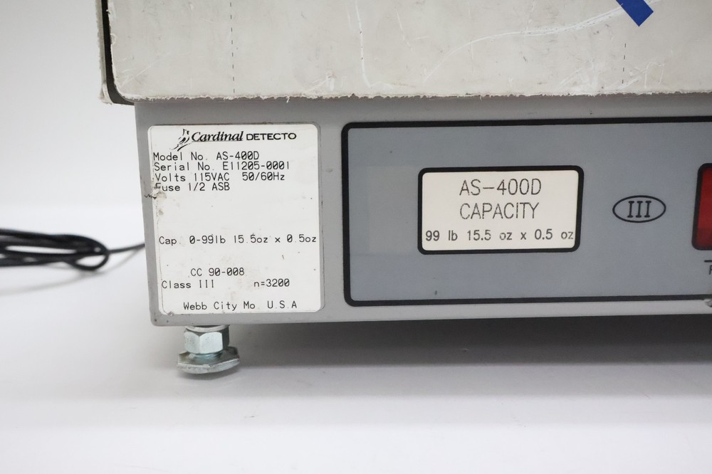 Cardinal AS-400D Postal Scale 99lb/0.5oz With OL Error Broken Wire READ