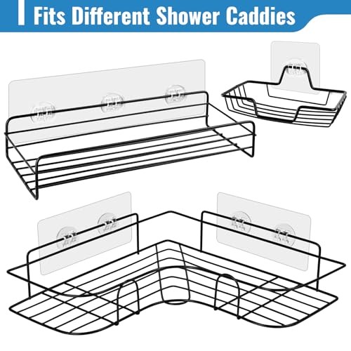 15 Pack Shower Caddy Adhesive Replacement - Strong No Drilling Shower Shelf
