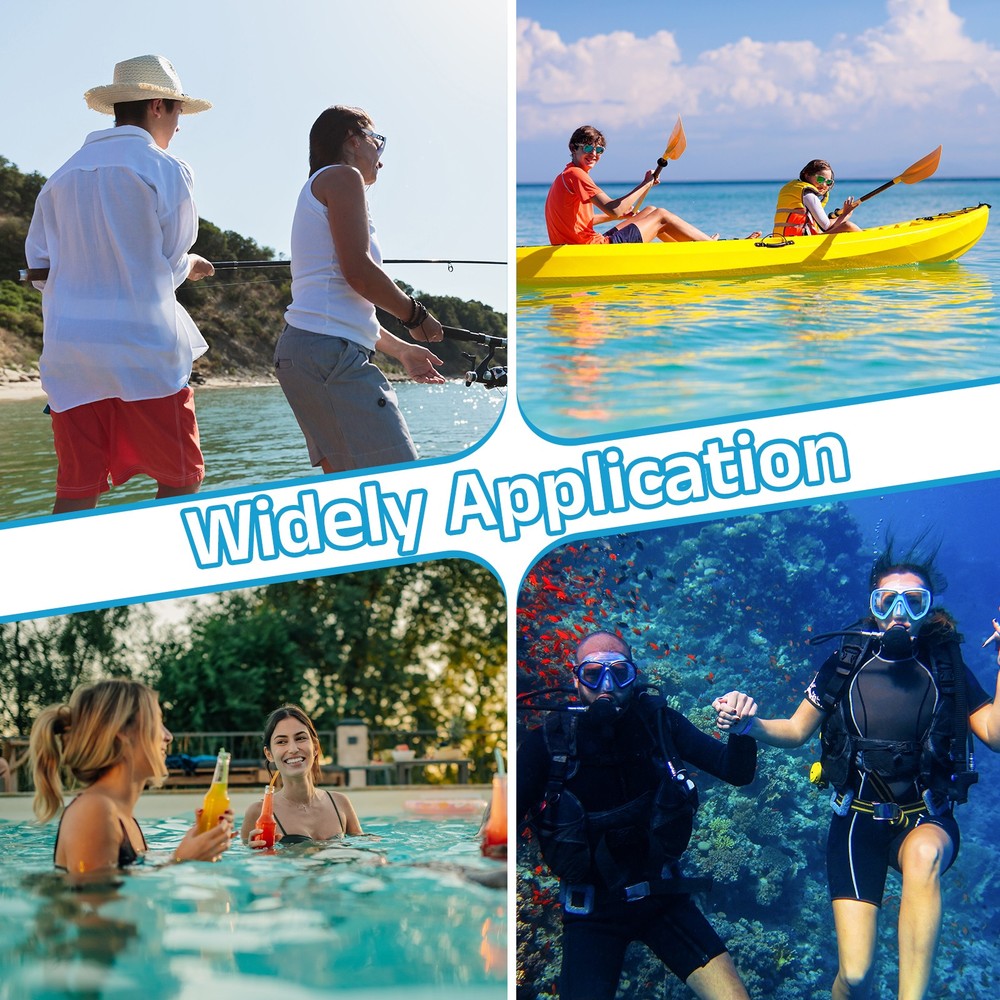 Floating Car Keychain with Waterproof Container, White