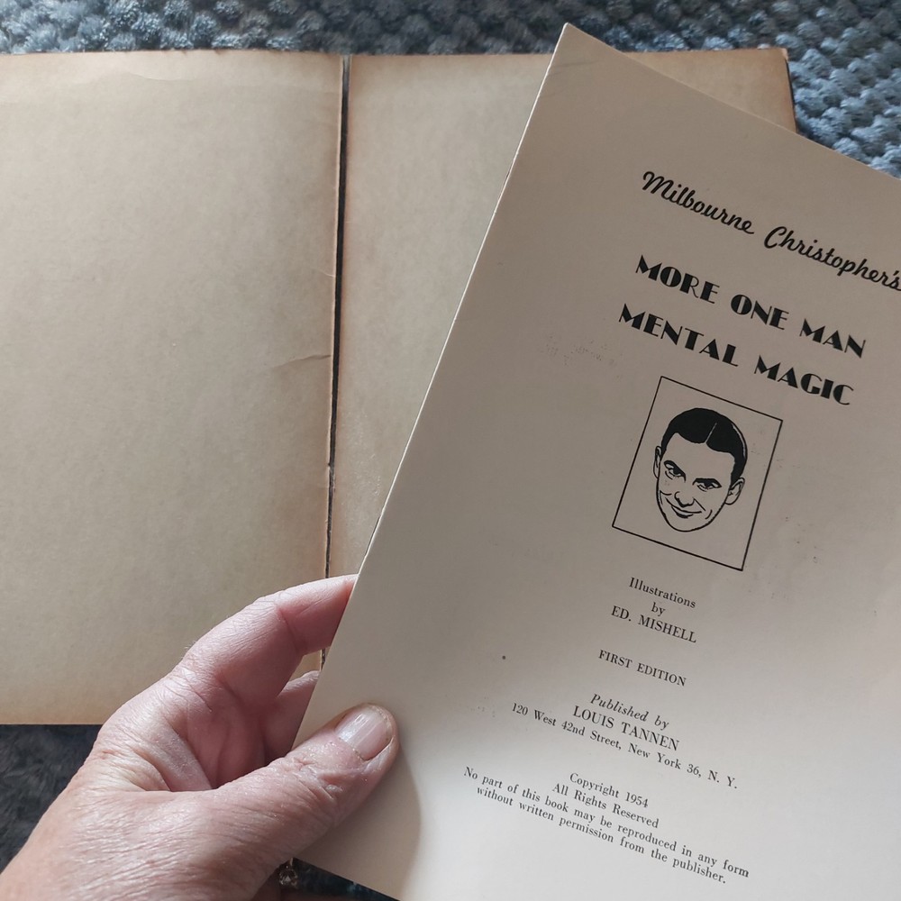 MORE ONE MAN MENTAL MAGIC Christopher, Milbourne Mindreading Booklet