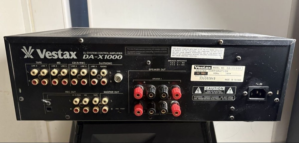 Vestax DA-X1000 DJ System Control Amplifier AC100V