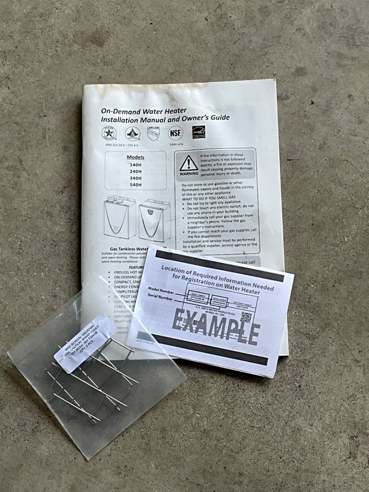 AO SMITH NATURAL GAS TANKLESS ON DEMAND WATER HEATER, AT-H3J-DV-N, NEW, NO BOX