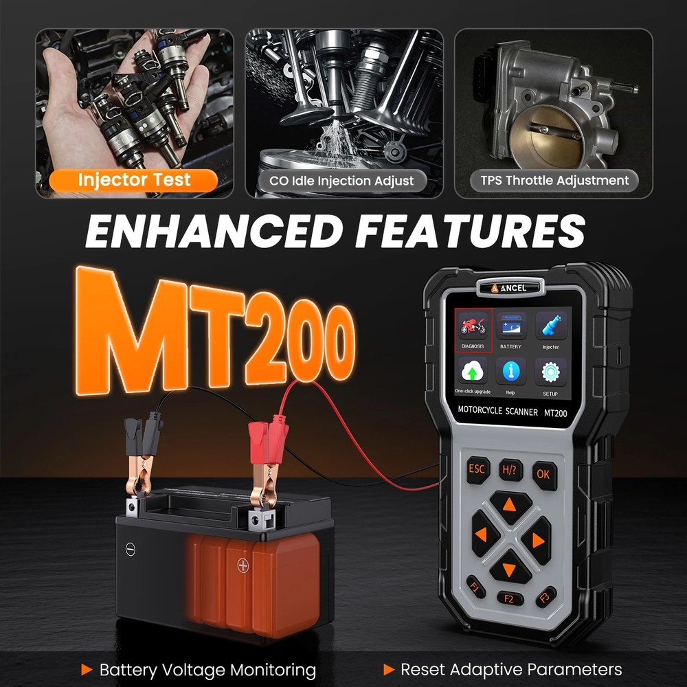 Motorcycle OBD2 Scanner Diagnostic Tool Fault Code Reader ABS Fit For Triumph