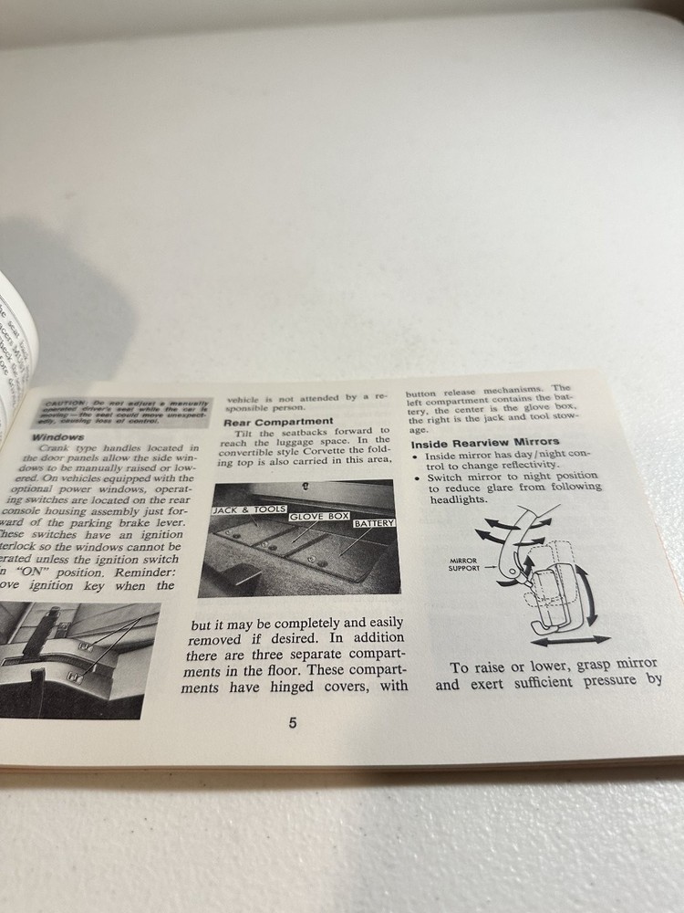 1971 Corvette Owner's Manual OEM