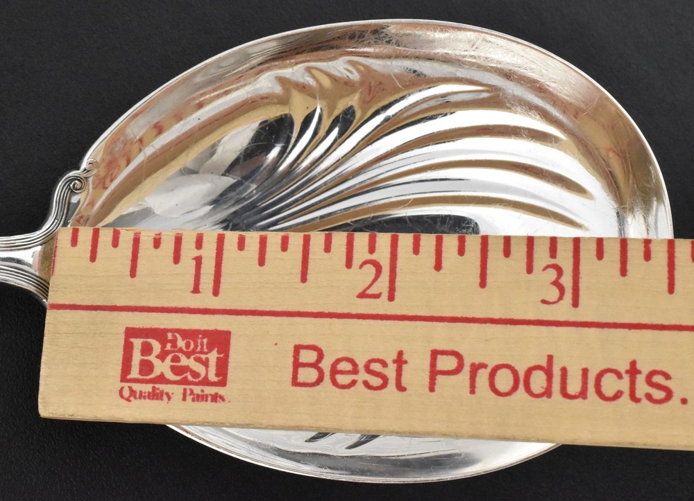 Pilgrim Sterling Serving Spoon 9in Frank Smith Monogram 92g
