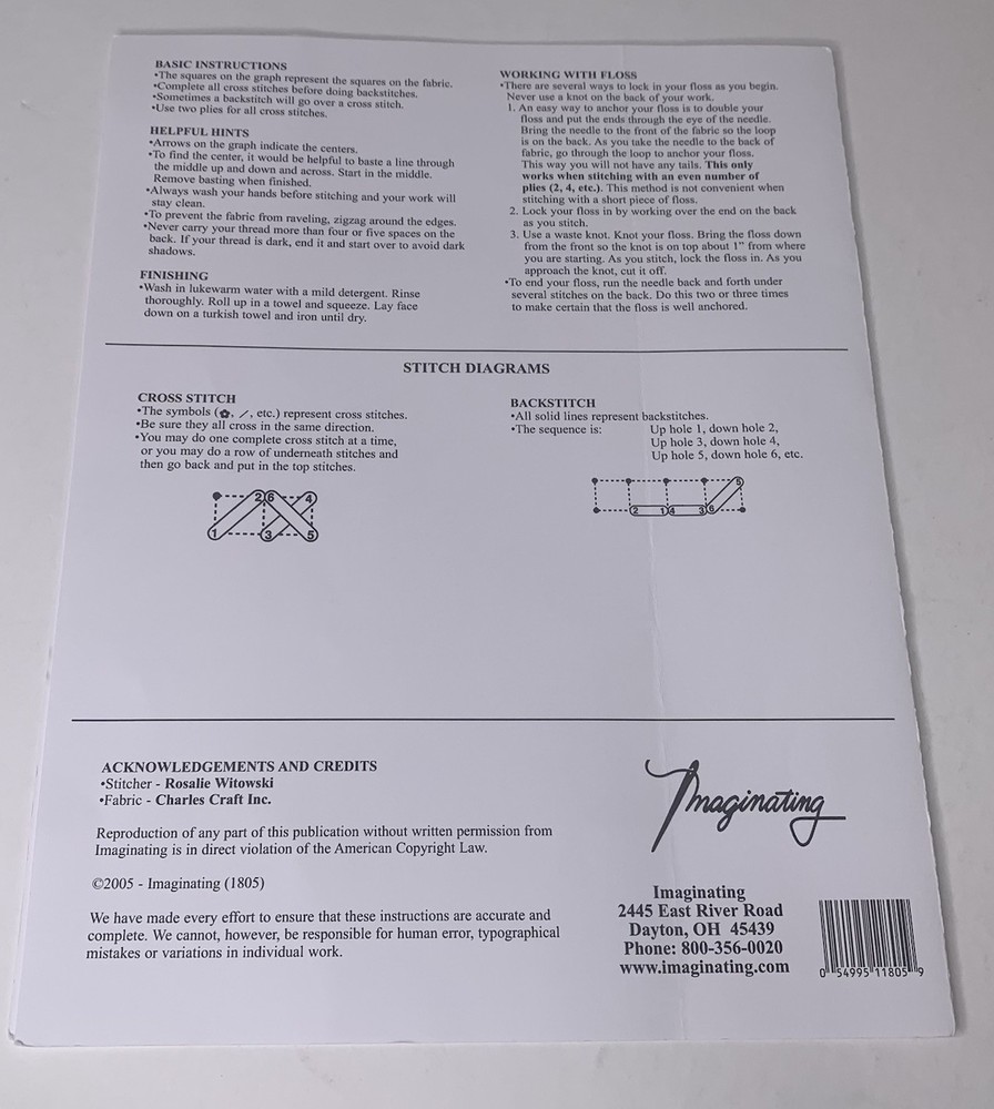 Completed Bubble Your Troubles Away Counted Cross Stitch + Pattern Imaginating