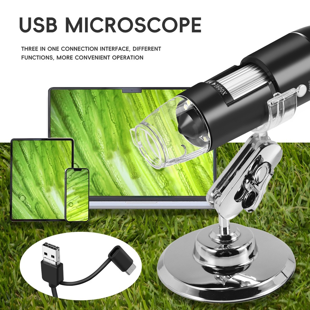 USB Digital Microscope, Endoscopic Camera, Adjustable Magnification3824