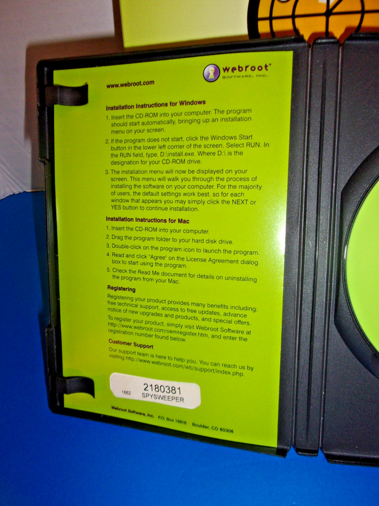 WEBROOT Spy Sweeper 2003 Webroot Software Inc. Windows 98, 2000, ME, XP