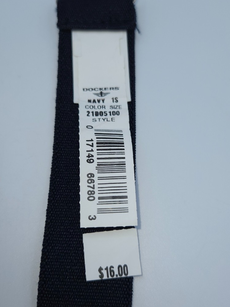 New Dockers Adjustable Elastic Solid Suspenders • Navy • Small-XLarge