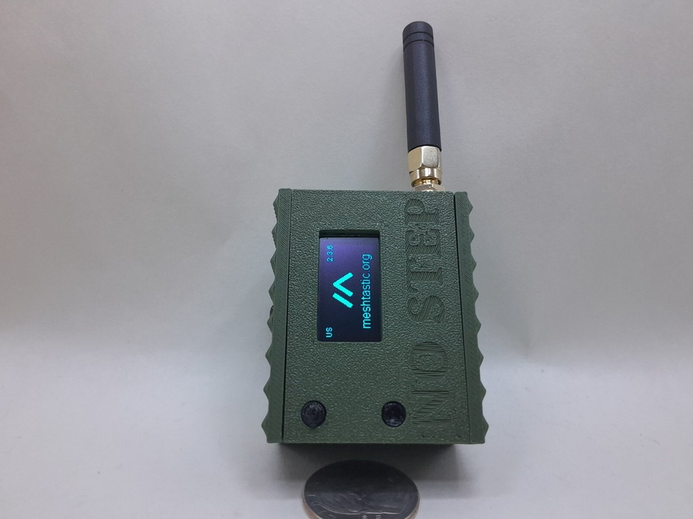 Heltec V3 Meshtastic  Meshcore Case and battery only. GREEN