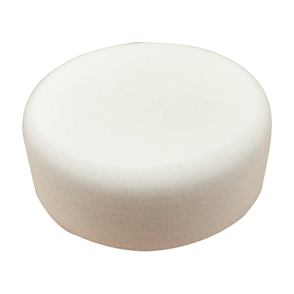 6" White Compounding Pad with 5/8"-11 UNC female threads - PCW06
