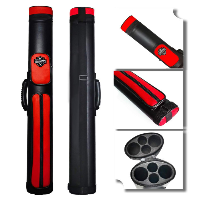 2x2 Oval Hard Cue Case for Pool Billiard Stick, Carrying Storage Case