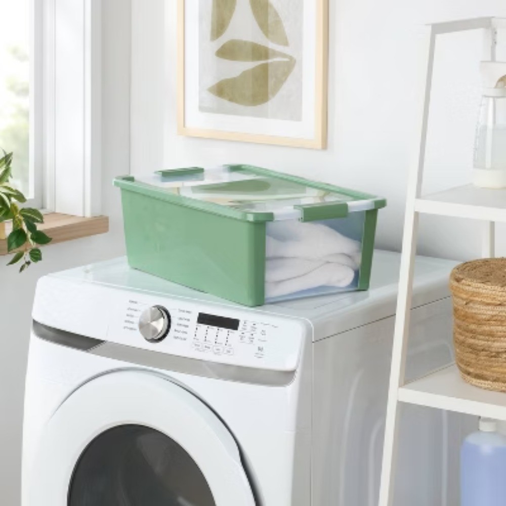 Latching Window Utility Storage Box Medium - Green