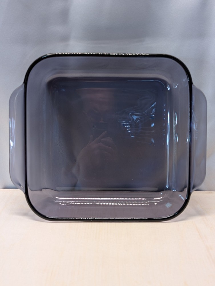 Pyrex Vision Ware Amethyst Baking Dish 8x8 Inch Square Casserole Pre-owned