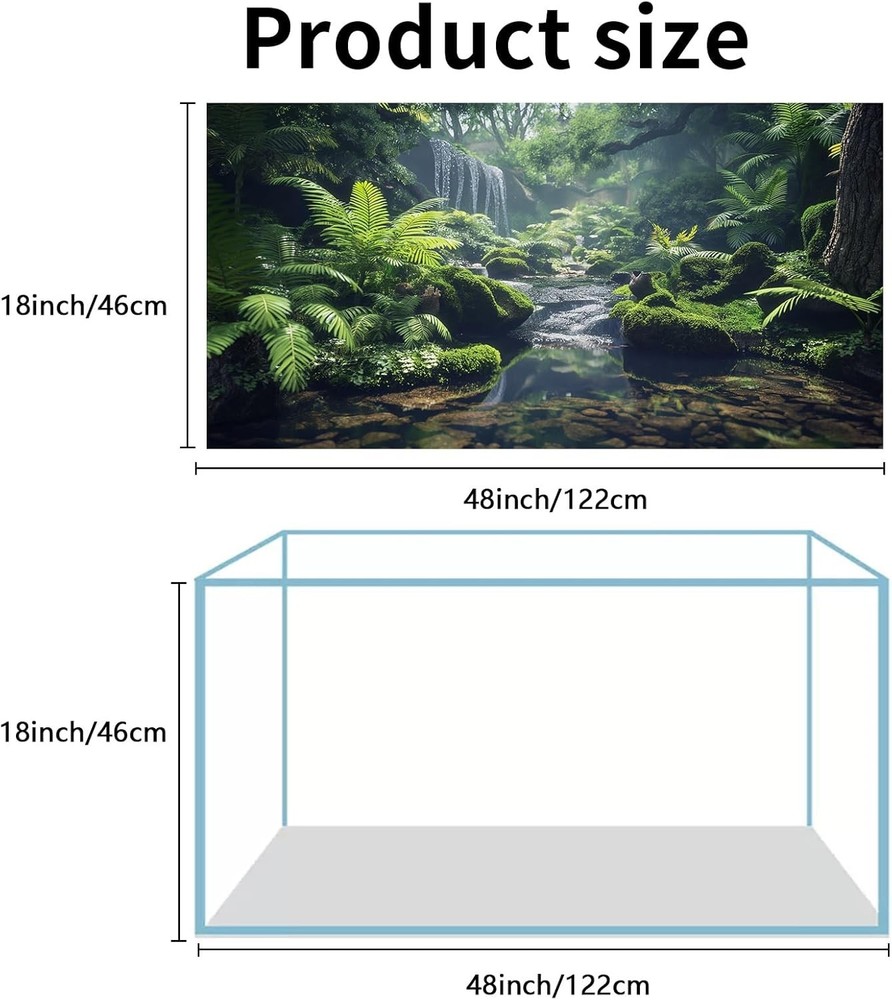 COMSUN 3 Pack Terrarium Background, 48x18 inches Inch, Multicolor