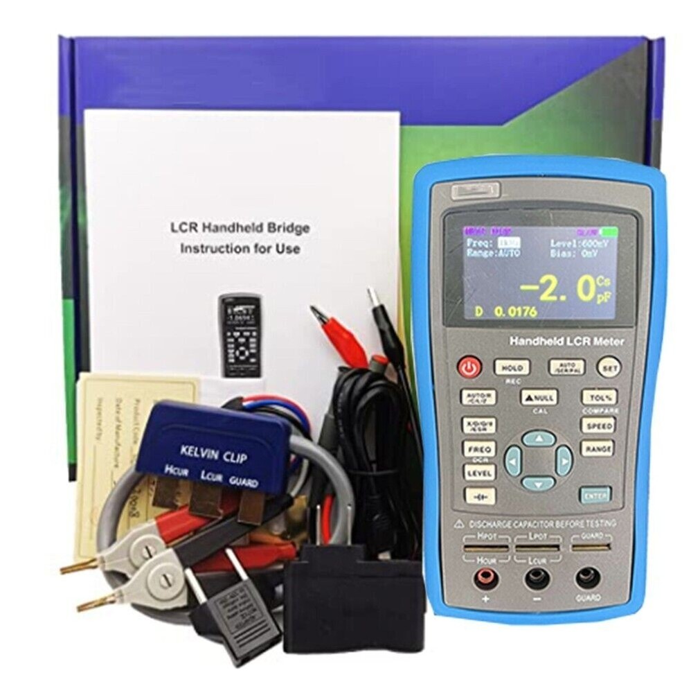 Handheld LCR Meter with Electrolytic Capacitance Function Accuracy 0.3%
