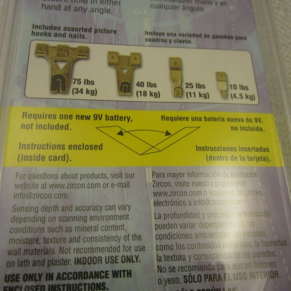 Stud StudSensor Edge Picture Kit Bonus Assorted Hooks And Nails Zircon 65946