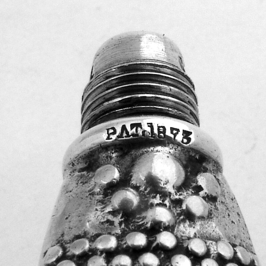 Nautical Design Perfume Bottle Whiting Sterling Silver 1873