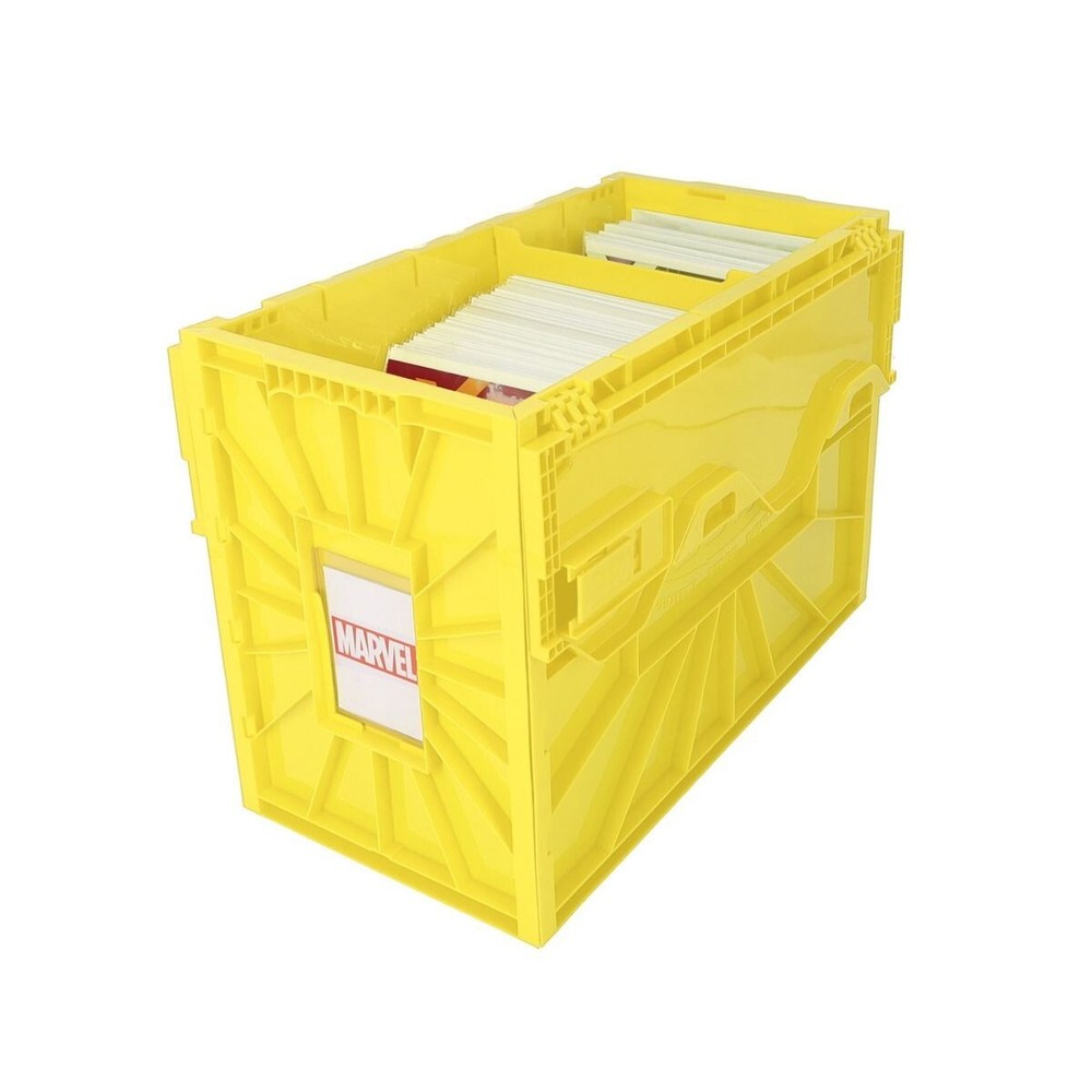 1 BCW Yellow Short Comic Book Bin - Heavy Duty Acid Free Plastic Stackable Box