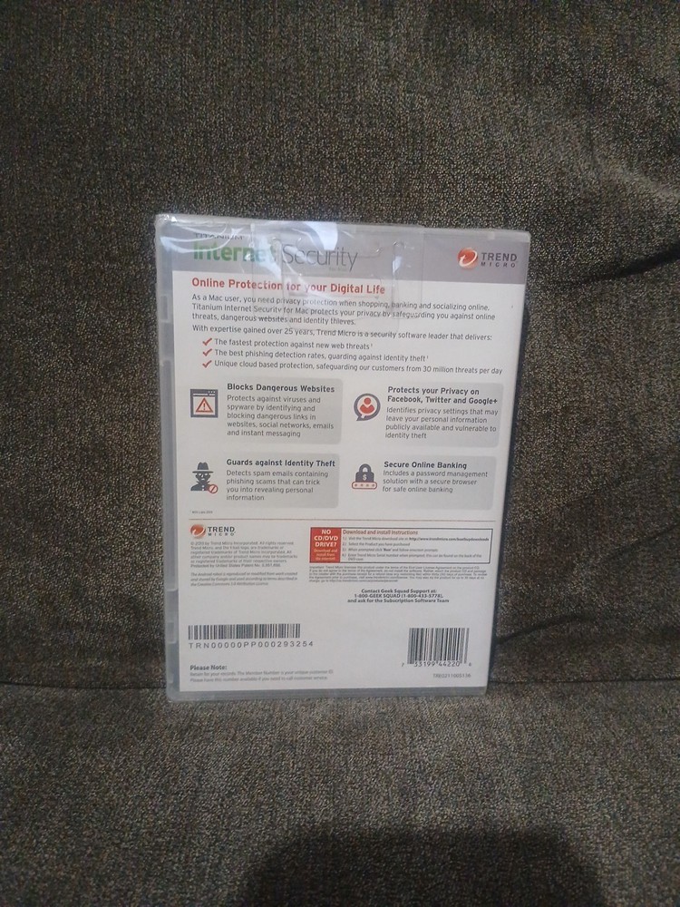 Trend Micro Titanium Internet Security 3 Devices Apple Windows Android ~ SEALED