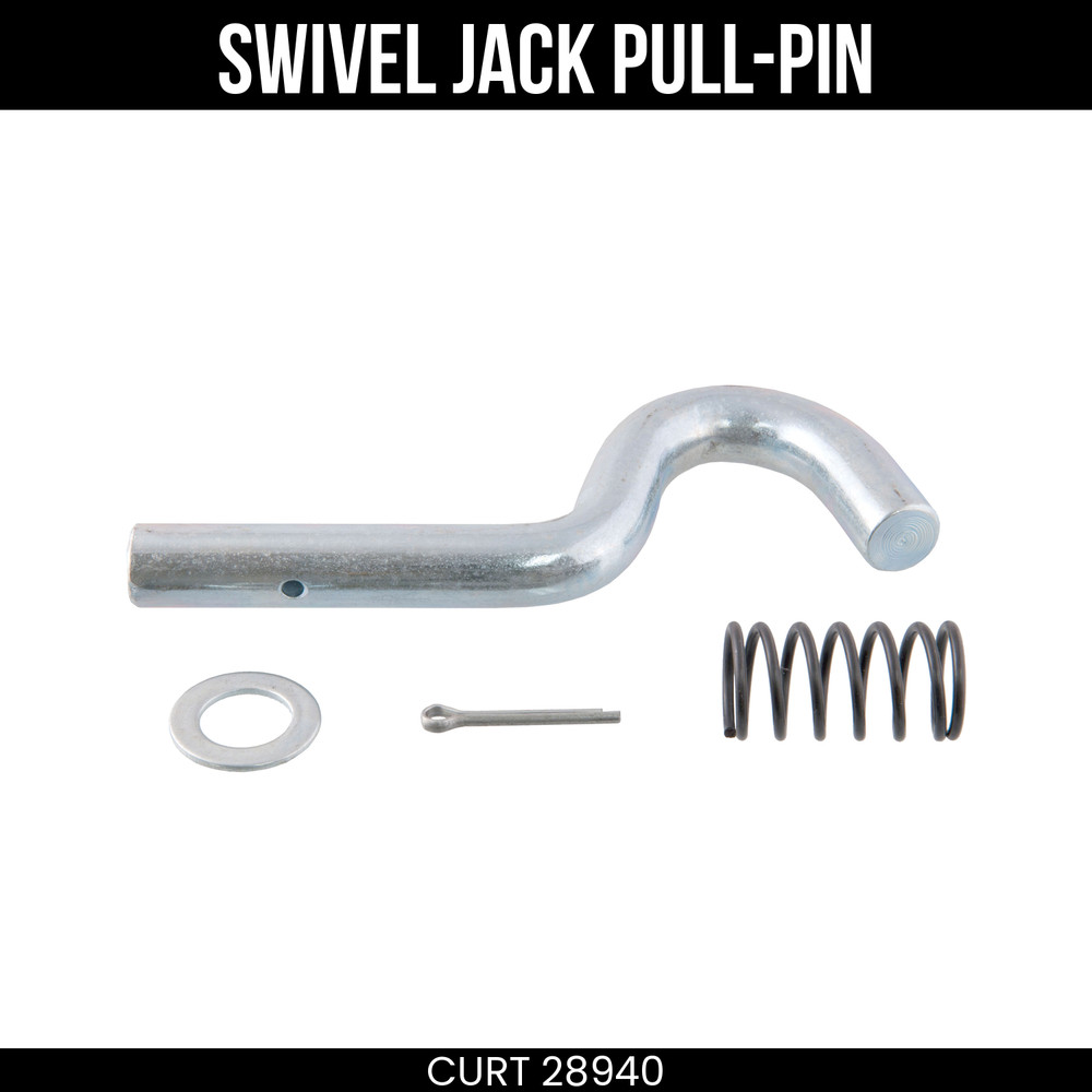 CURT Replacement Swivel Trailer Jack Pull Pin for Bracket Mount or Marine Jacks