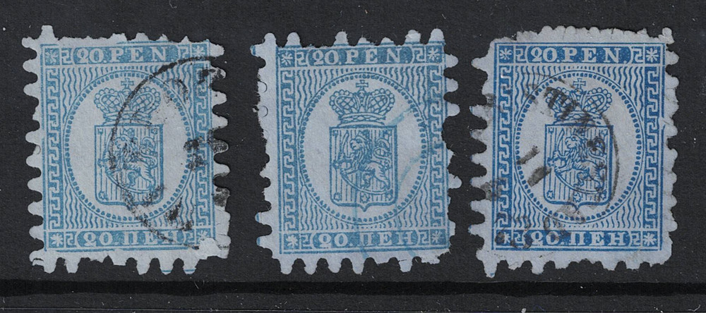 Finland SC# 9 (x3) Used - S29507
