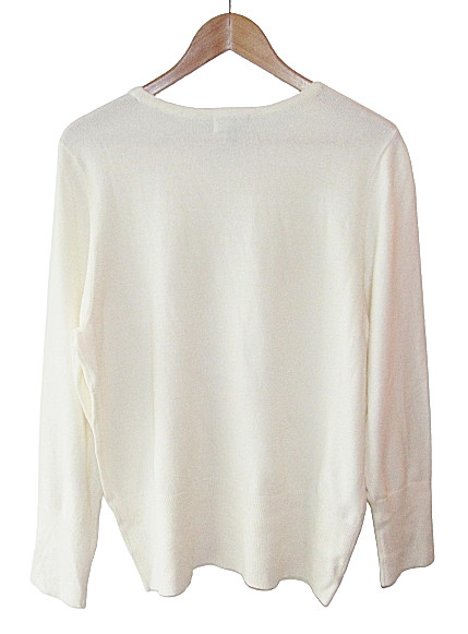 JM Collection Size XL Beige Ribbed Trim Soft Pullover Sweater