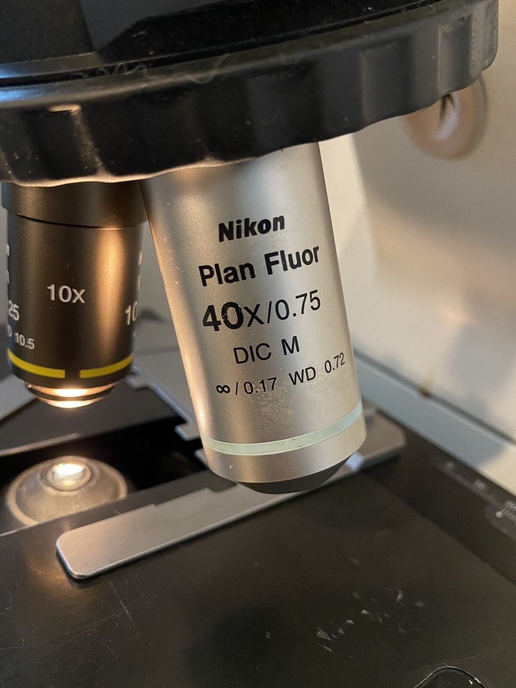 Nikon Eclipse 50i Clinical Microscope w/ 10x Plan And 40x Plan Fluor Objectives