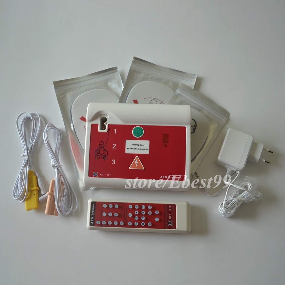 AED Simulator Device AED Trainer +100 pcs CPR Face Masks For First Aid Training