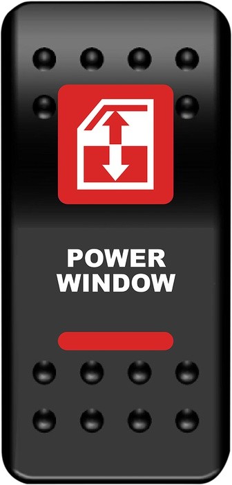 Moose Power Window Rocker Switch Black/Red