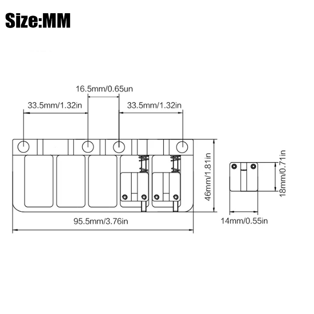 High-end four/five-string bass bridge, bass string plate, reverse bridge