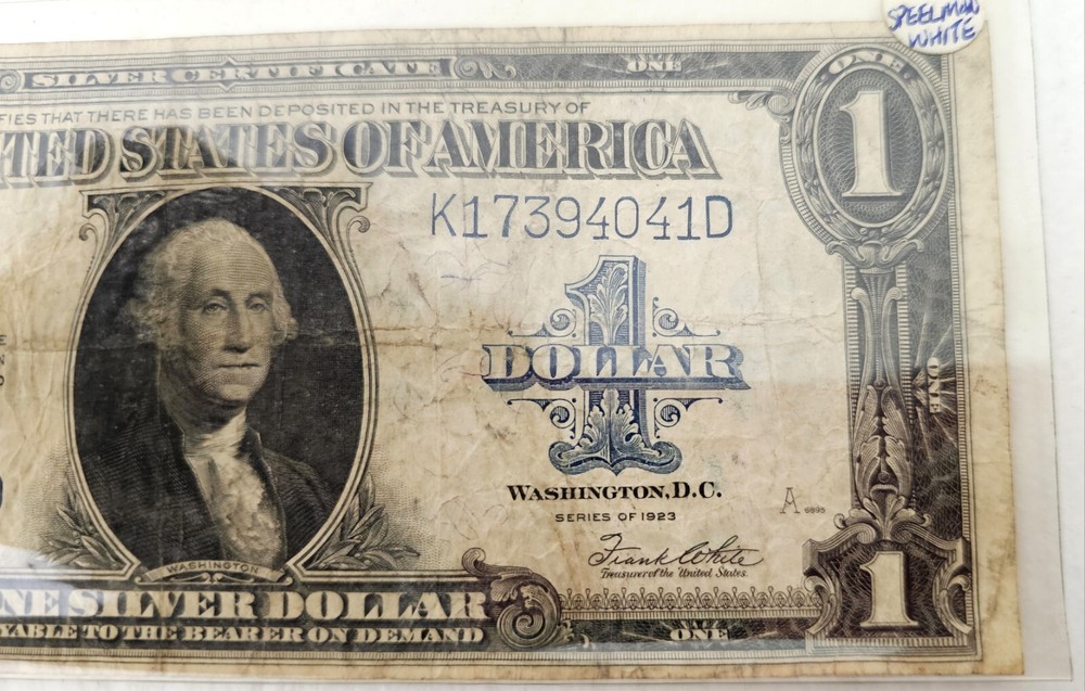 1923 Blue Speelman White $1 Silver Certificate