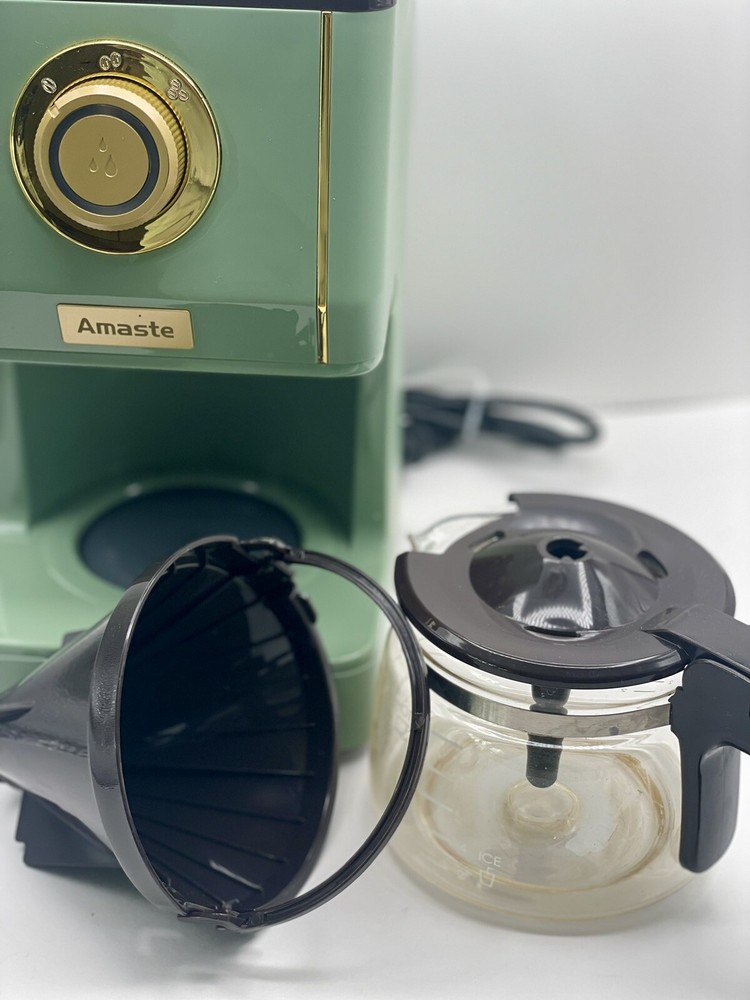 Amaste Drip Coffee Maker with 25 Oz Glass Matcha Green Machine