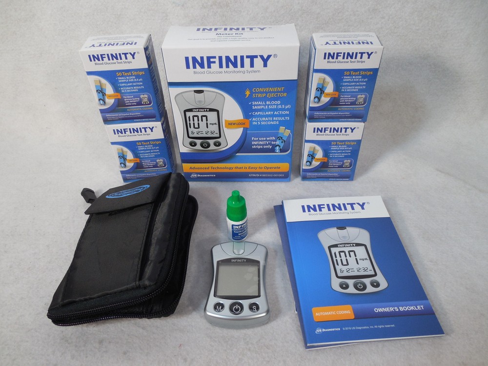 INFINITY Diabetic Blood Glucose Test Strips 200ct with Meter