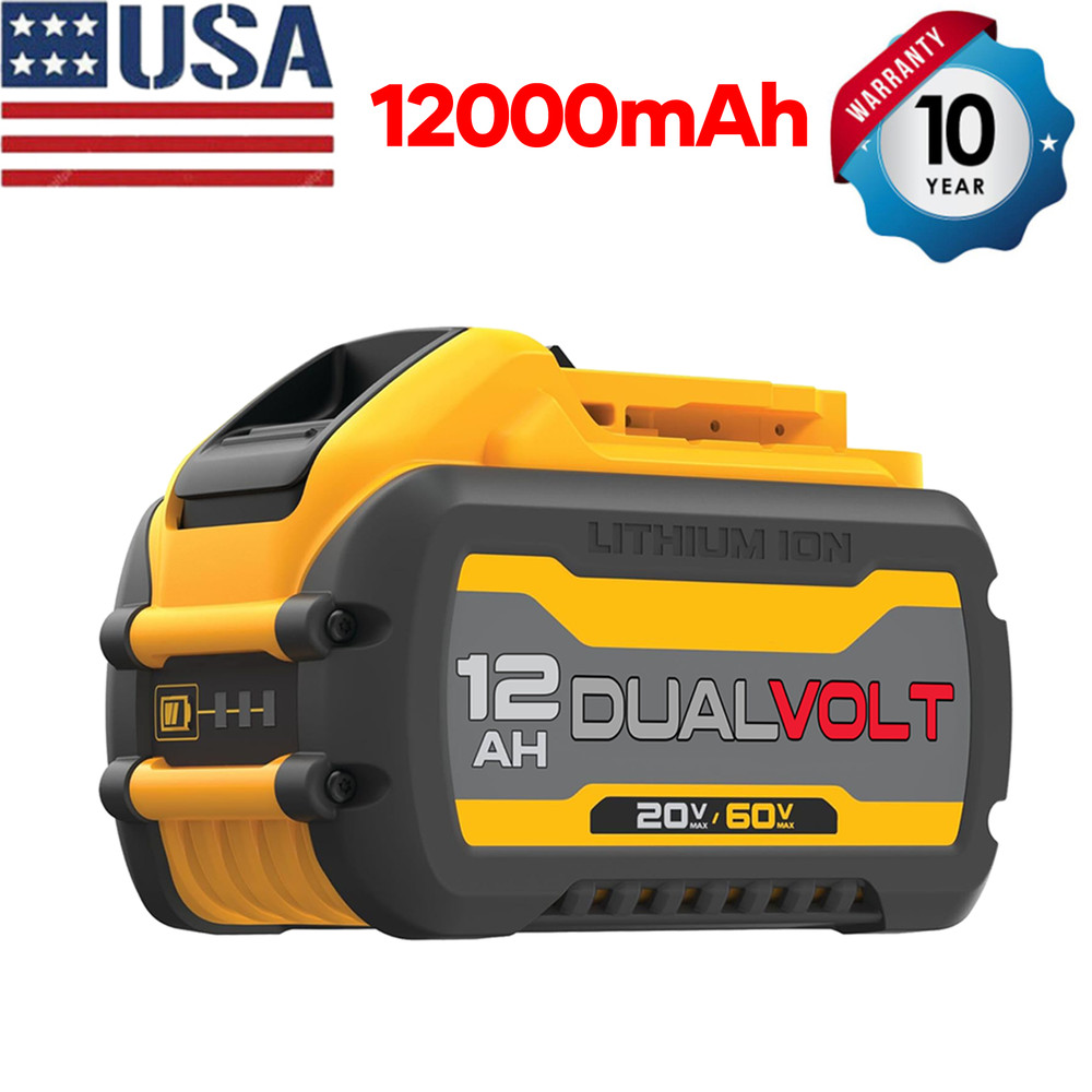 2Pack 12.0-Ah For DEWALT FLEXVOLT DCB606 DCB612 20V/60V MAX Lithium lon Battery