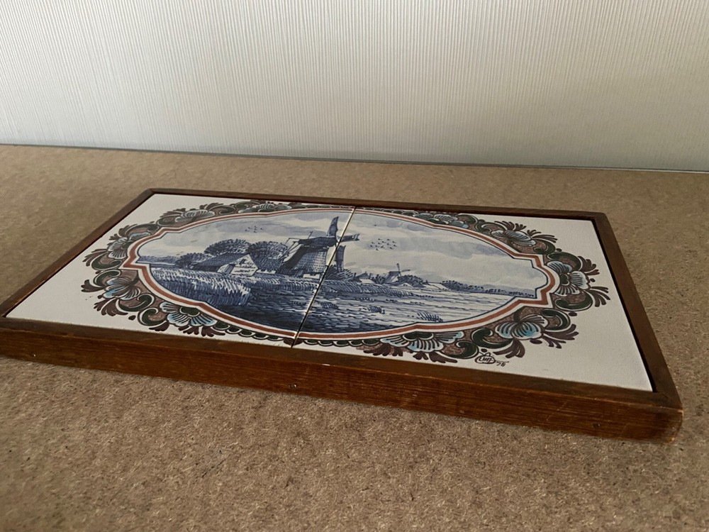 FREE SHIPMENT Unique handpainted TILE tableau Tichelaar Holland