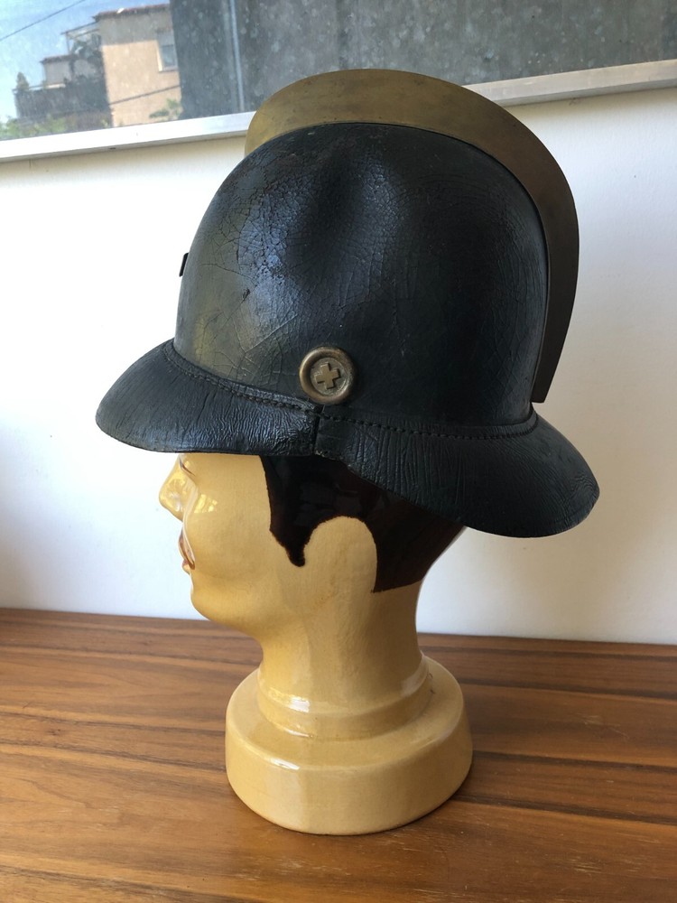 SWISS leather FIRE helmet 1900's