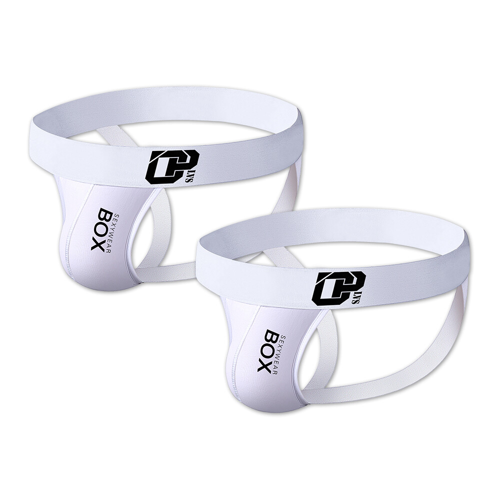 2 Pack Mens Jockstrap Athletic Supporter Underwear Pouch Backless Jock Strap